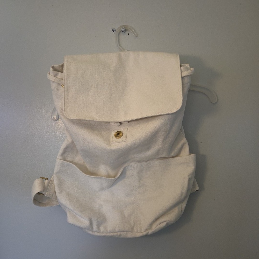 Laude the Label Off White Canvas Convertible Tote Bag Backpack Unisex